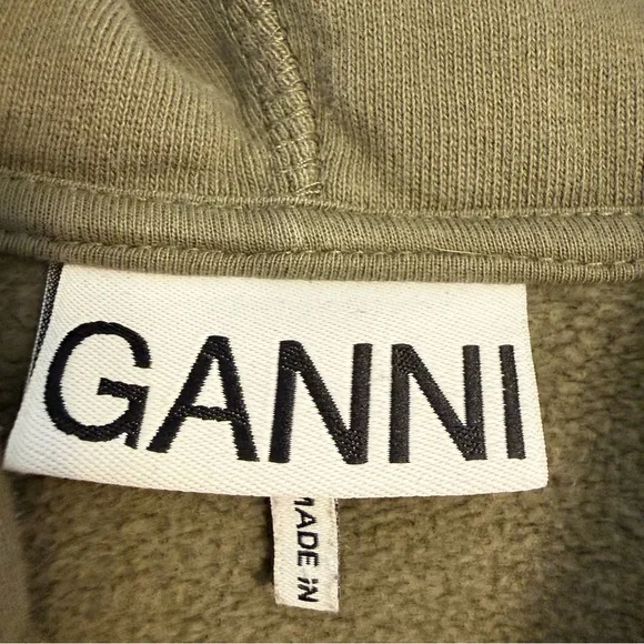 GANNI Women’s XXS / XS Logo Print Animals Isoli Have a Nice Day Hoodie - Picture 4 of 11